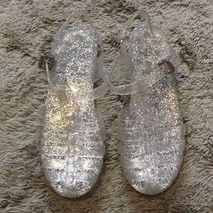 Jelly glitter sandals